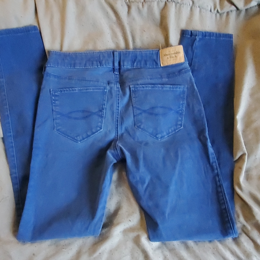 Abercrombie & Fitch Womens Blue Pants Sz:2 - Picture 5 of 9